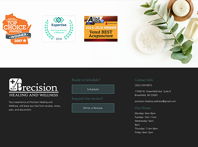 Website design for Precision Healing & Wellness branding design graphic design layout typography website design