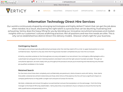 Verticy Solutions Website