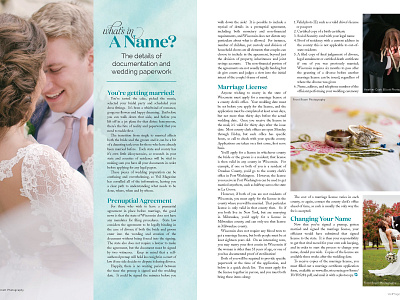 Wedding Magazine Page Layout font graphic design indesign layout magazine design photos publication spread template typography wedding