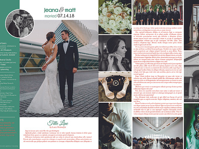 Wedding Magazine Photo Spread w/editorial editorial design graphic design grid indesign layout magazine design photos publication spread template wedding