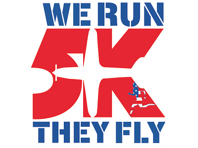 We Run They Fly 5k Logo banner design graphic design illustrator cc logo signage tshirt typography vector web graphic