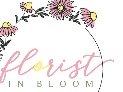 Florist Workshop Logo design floral art fonts graphic design illustration illustrator cc logo typography vector