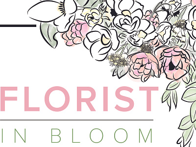 Florist Workshop Logo design floral design graphic design handrawn illustration illustrator cc logo typography vector watercolor