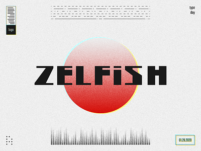 Zelfish Logo art asian bold branding branding design design glitch grain graphic design heavy identity illustrator logo logodesign logotype noise type type design typography vector