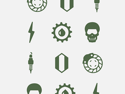 Zero Electric Icons electric gear icon moto shock skull