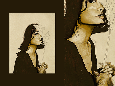 Karla drawing illustration portrait