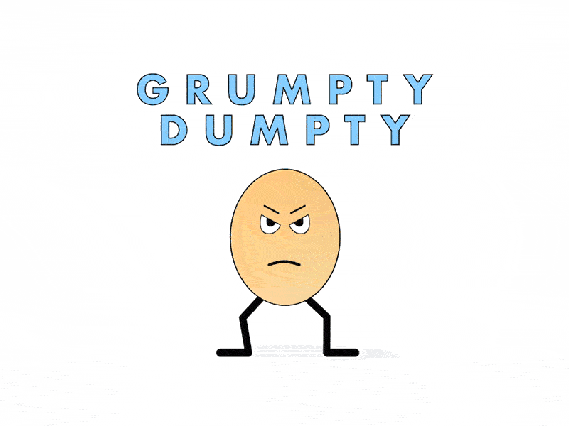 Grumpty Dumpty agency animation character creative design flat icon illustration motion vector