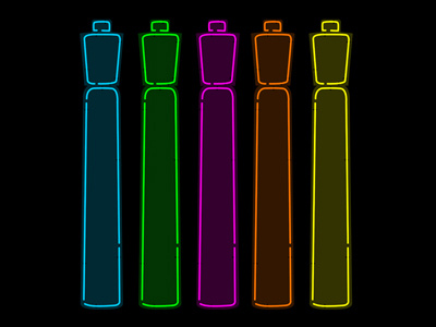 Neon Highlighters dschwen msced neon highlighters