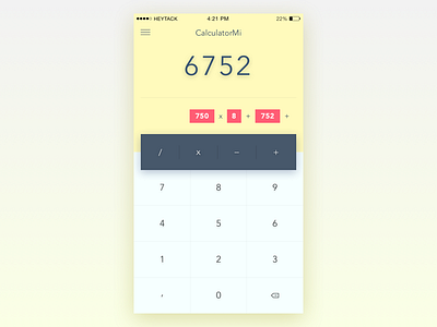 Daily UI - Day 4: Calculator calculator dailyui ios iphone