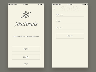 NeuReads - Book Recommendations App app book ios recommendations