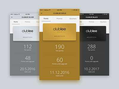 Clublee - Loyalty Scheme for Addison Lee addison addison lee card iphone lee loyalty points ui