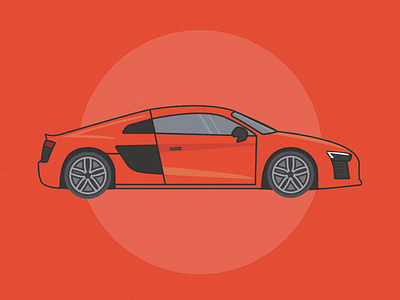 Audi R8 audi cars design fast illustration orange
