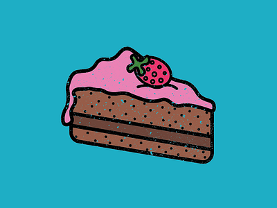 A Piece Of Cake art artwork cake cartoon colors cool illustrator pink