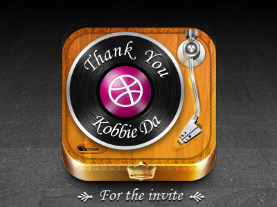 Thank You Kobbie Da gramophone icon ios thank you thanks