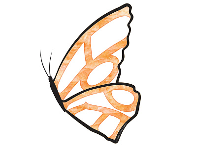 Hope Needs Wings butterfly hand lettering human trafficking illustration monarch vector