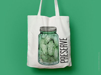 Preserve / A Little Bit Crunchy collection canning jar concepting digital illustration illustration natural organic pencil illustration pickles