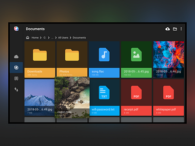 File manager for android tv android tv dark theme smart tv tv guide ui user ingterface