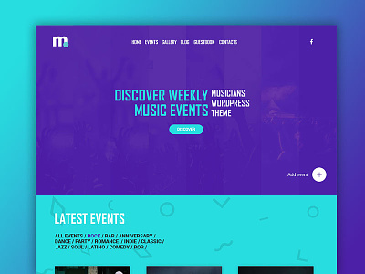 Music template design events latvia music violet website