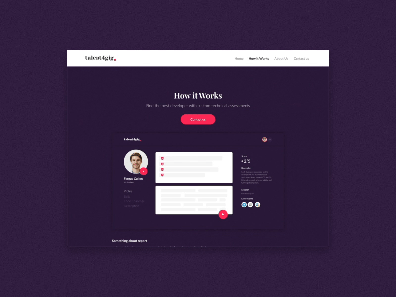 How it Works page clean flat design illustration landing page design uidesign design howitworks