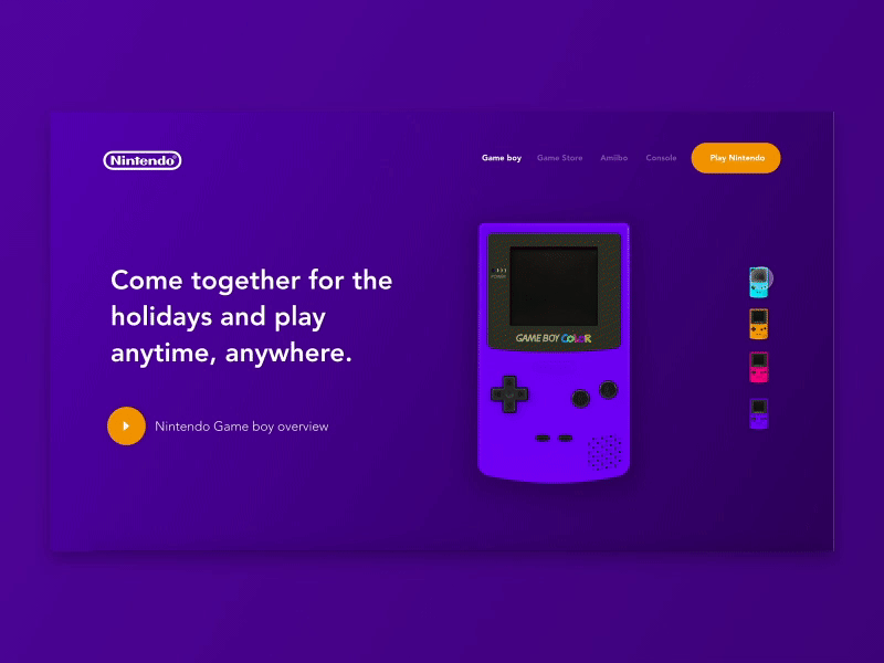 Gameboy landing page