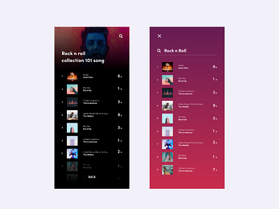 Open playlist & search screens mobile app mobile app design mobile application mobile ui