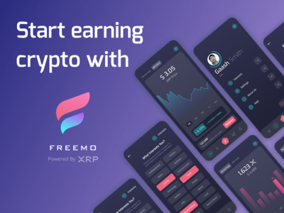 Crypto Project For Freemo blue branding chart crypto dark ui data design home page icon illustration logo mobile pink profile purple typography ui ux vector wallet
