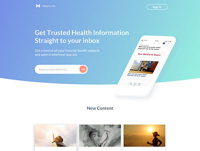 Website for MedCircle blue branding content design home page illustration logo medical mobile responsive typography ui ux vector website
