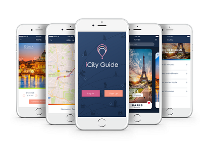 City Guide home screen map log in sign up tourism