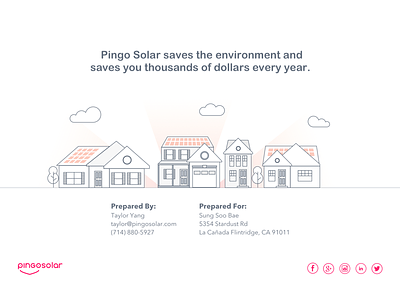 Pingo Solar - Solar at Low Rates clean energy house illustration illustration illustration work neighborhood powerpoint solar