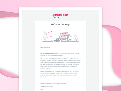 Email - Pingo arrival clean energy eco friendly eco friendly ecofriendly email email template installation magic solar solar energy solar panel solar panels