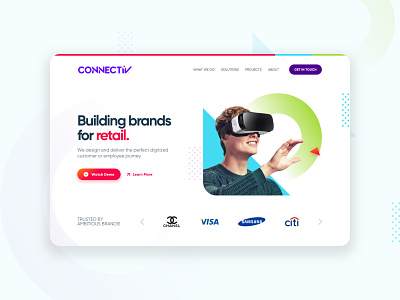 Corporate identity for Connective brand identity branding digital experience identity design virtual reality