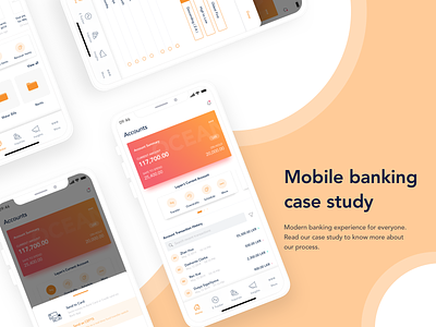 Customer centric mobile banking experience banking app casestudy digital banking fintech mobile banking ui ux