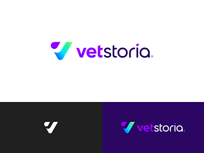 Vetstoria - Branding for Online Scheduling App for vets art direction branding healthcare logo vet