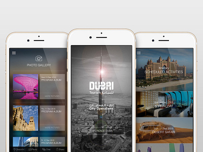 Dubai Tourism Mobile App Design android design dubai dubai tourism ios mobile app ui ux wireframes