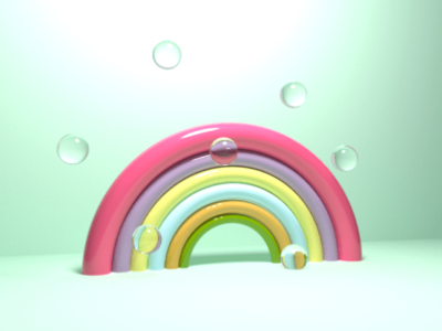 3D Rainbow 3d graphic design
