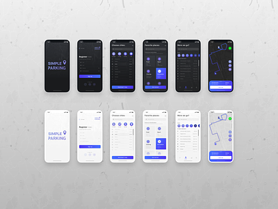 Simple Parking. Concept iOS app. behance design designer dribbble figma ios ios app ios design