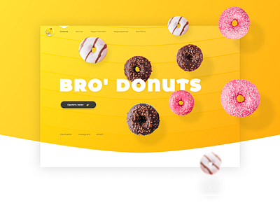 Bro'Donuts landing behance design designer dribbble figma figmadesign landing landing page web web design website