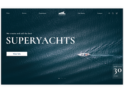 Super yachts. Concept of IM. behance design designer dribbble figma figmadesign web web design website
