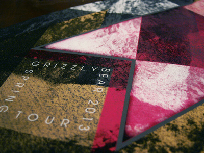 Grizzly Bear Poster Rural Rooster Detail Dribbble 5 color grizzly bear halftone poster screen printed sxsw