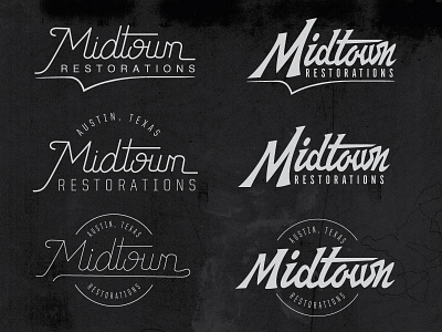 Midtown logo variations lettering logo