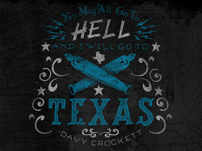 I will go to Texas by Rural Rooster hand drawn hand drawn lettering lettering logo quote