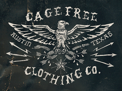 Cage Free Eagle Snakes Logo eagle hand drawn hand drawn lettering lettering logo snake