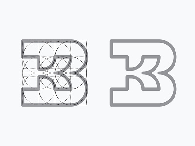 Logo "KB" And Line Guide branding clean goldenration graphic design letter logo minimal monogram typograhy