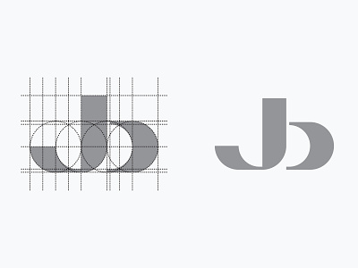 Logo "JB" and Line Guide clean graphic design initial letter logo luxury minimal modern monogram sophiscated