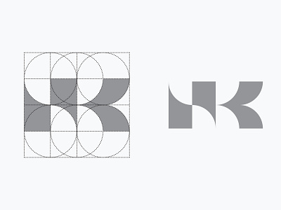 Logo "NK" and Line Guide bold branding clean design graphic design letter logo luxury modern sophiscated typography