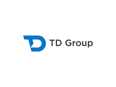 Logo Initials T + D blue bold branding clean corporate design graphic design group initials letter logo luxury minimal