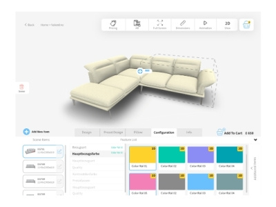configuration page configuration configurator customize product furniture app furniture design ui ux