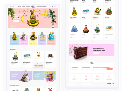 Pastamburada concept design branding cake cake shop design ecommerce flat food ui ux