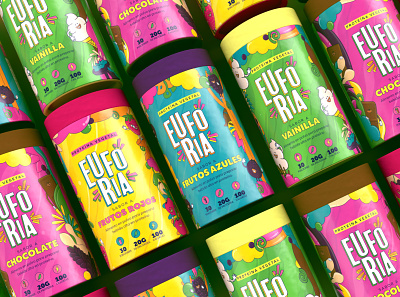Euforia Packaging character design graphic design illustration packaging protein