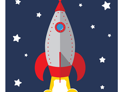 Rocket Vector Art design illustration kids art space space art vector vector art